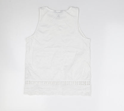 Womens UK Size 8 New Look Ivory Jersey T-Shirt