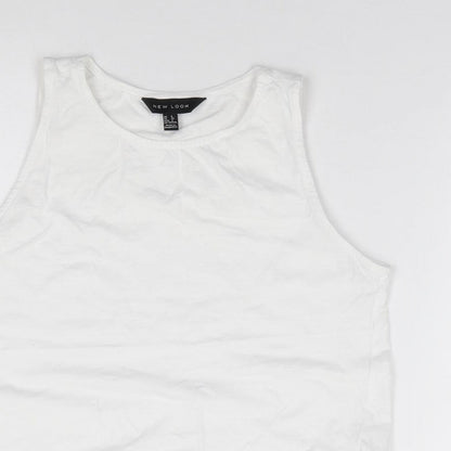 Womens UK Size 8 New Look Ivory Jersey T-Shirt