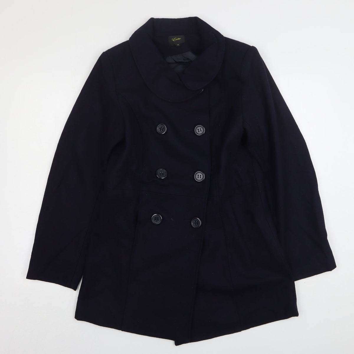 Womens UK Size 14 Evita Blue Pea Coat