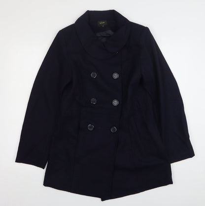 Womens UK Size 14 Evita Blue Pea Coat