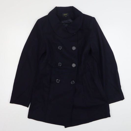 Womens UK Size 14 Evita Blue Pea Coat