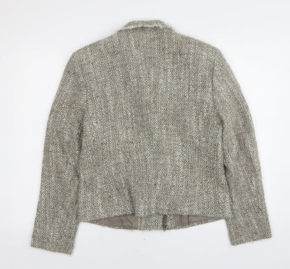 Hucke Womens Beige   Jacket Coatigan Size 12  Button