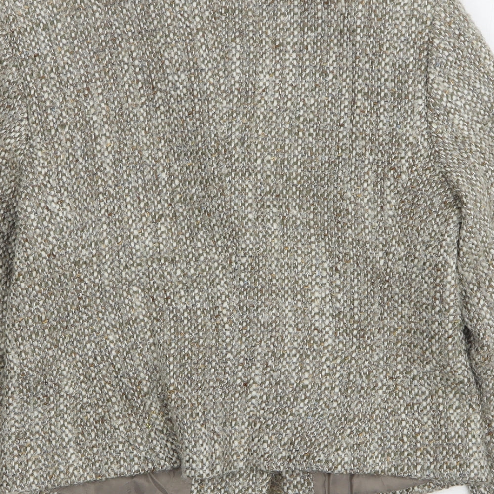 Hucke Womens Beige   Jacket Coatigan Size 12  Button