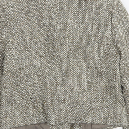 Hucke Womens Beige   Jacket Coatigan Size 12  Button