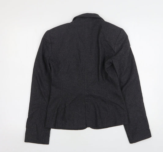 French Connection Womens Grey  Viscose Jacket Suit Jacket Size 6