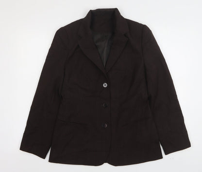 Berkertex Womens Brown  Polyester Jacket Suit Jacket Size 10