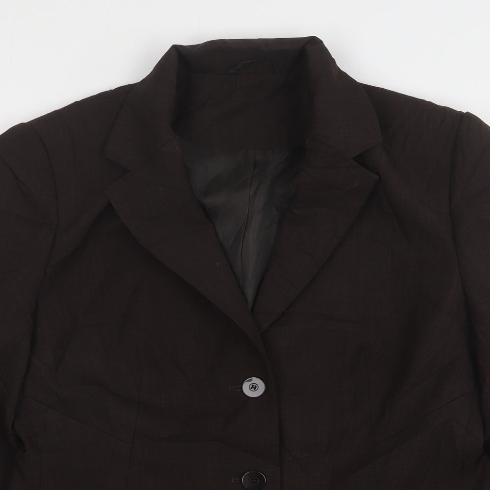 Berkertex Womens Brown  Polyester Jacket Suit Jacket Size 10