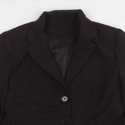 Berkertex Womens Brown  Polyester Jacket Suit Jacket Size 10
