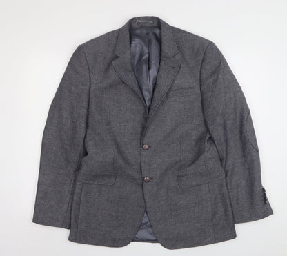 Mens UK Size 40 Steel & Jelly Regular Blue Suit Jacket