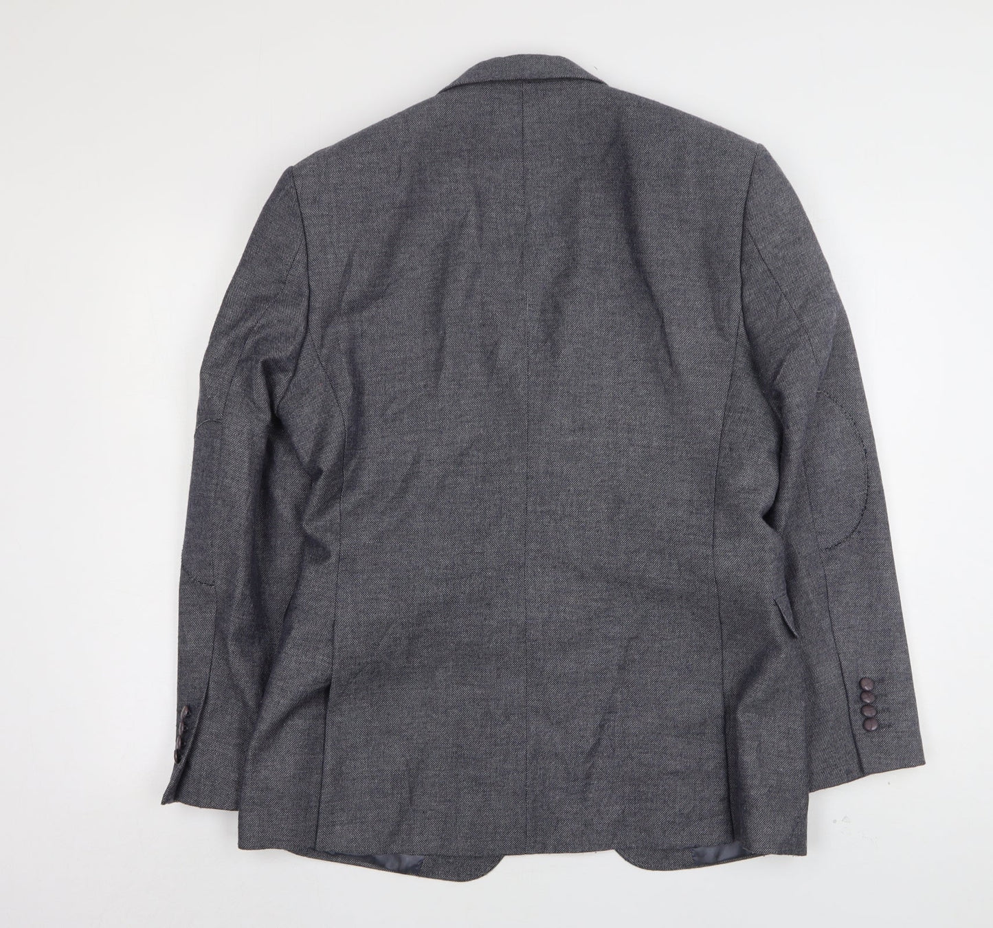 Mens UK Size 40 Steel & Jelly Regular Blue Suit Jacket