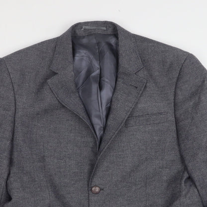 Mens UK Size 40 Steel & Jelly Regular Blue Suit Jacket