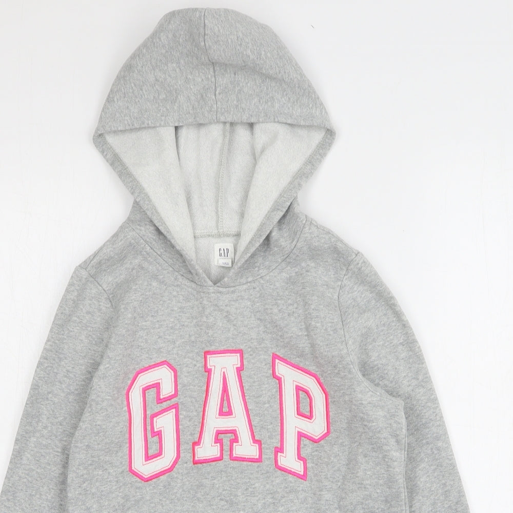 Gap Girls Grey  Cotton Pullover Hoodie Size 13-14 Years
