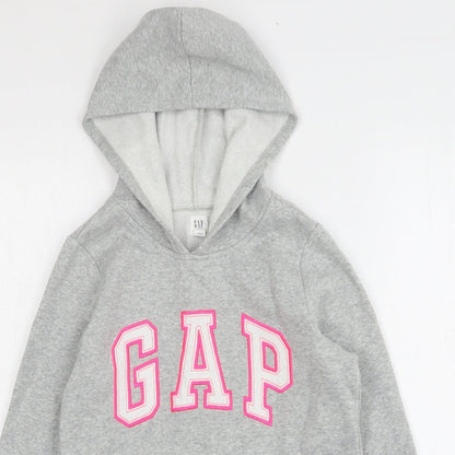 Gap Girls Grey  Cotton Pullover Hoodie Size 13-14 Years