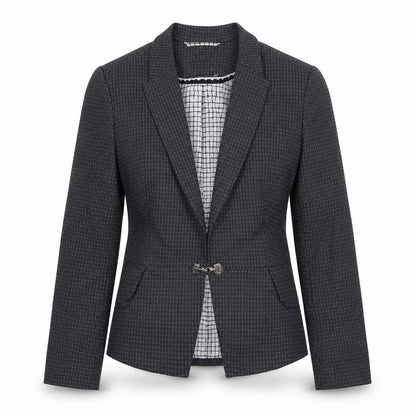 Marks and Spencer Womens Blue Geometric Polyester Jacket Blazer Size 8