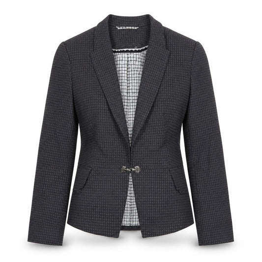 Marks and Spencer Womens Blue Geometric Polyester Jacket Blazer Size 8
