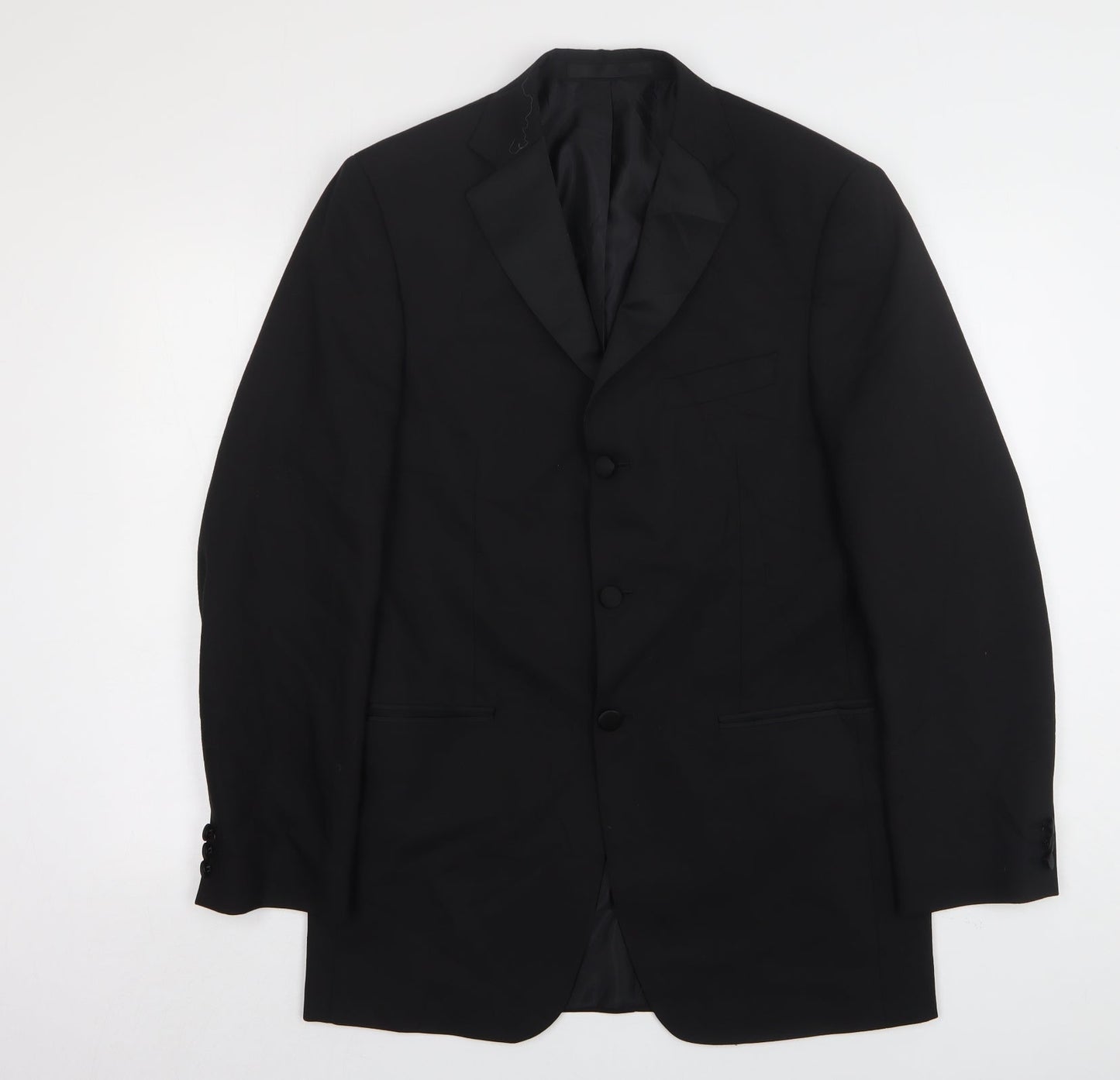 Mens UK Size 38 Impressions Regular Black Suit Jacket