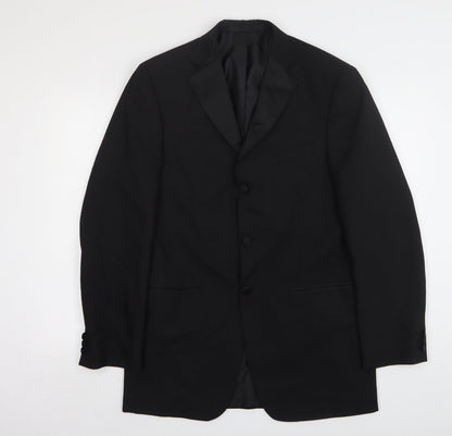Mens UK Size 38 Impressions Regular Black Suit Jacket