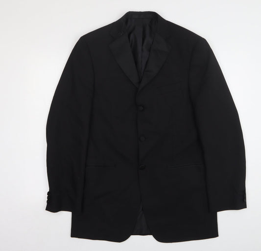 Mens UK Size 38 Impressions Regular Black Suit Jacket