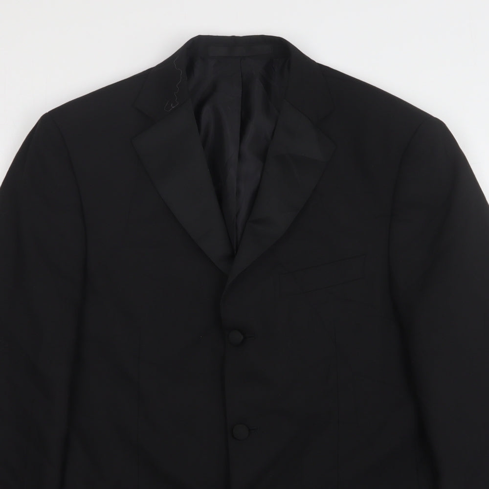 Mens UK Size 38 Impressions Regular Black Suit Jacket