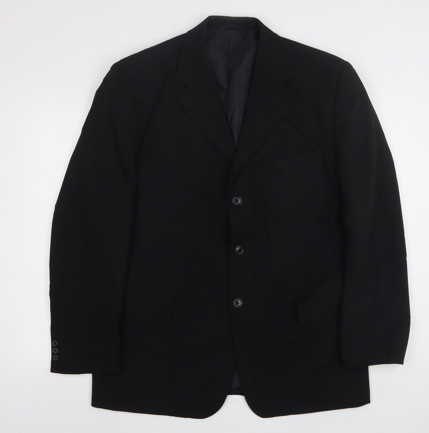 Mens UK Size 40 Savatini Regular Black Suit Jacket