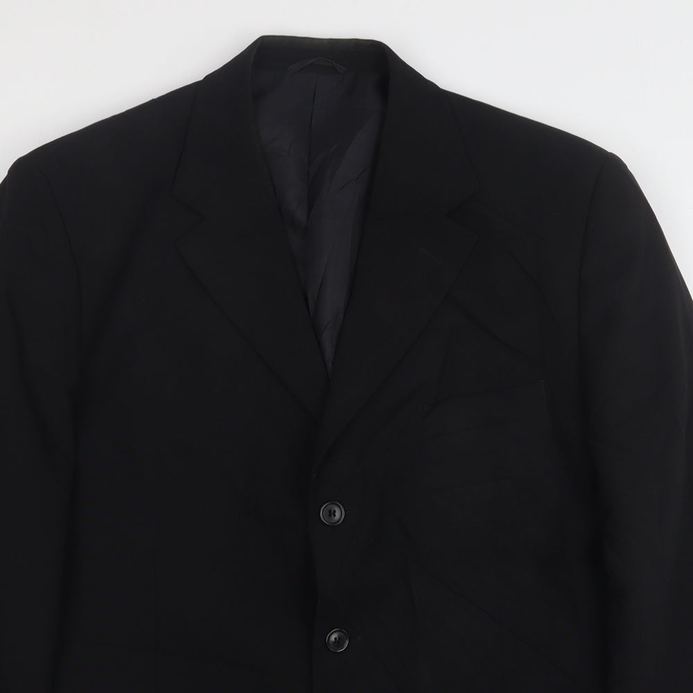 Mens UK Size 40 Savatini Regular Black Suit Jacket