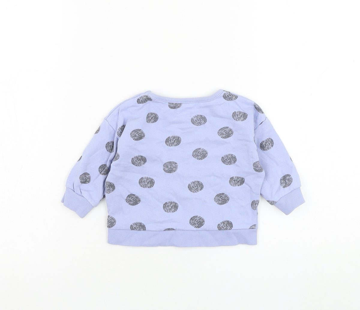 John Lewis Boys Blue Polka Dot Cotton Pullover Jumper Size 3-6 Months  Pullover