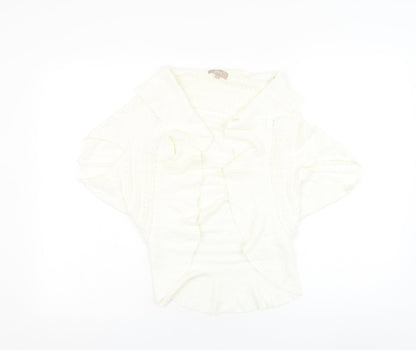 Womens UK Size 14 Soon White Cardigan Jumper