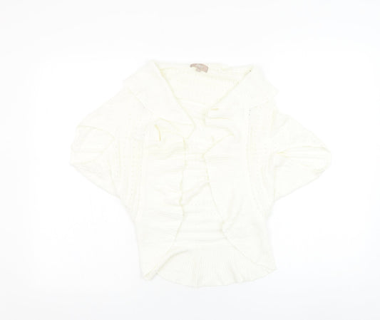 Womens UK Size 14 Soon White Cardigan Jumper