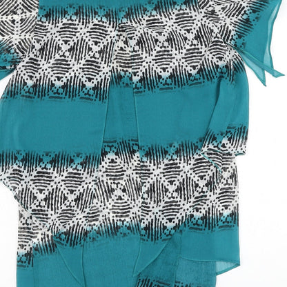 Gerard Womens  Geometric Polyester Basic Blouse Size 14 Round Neck