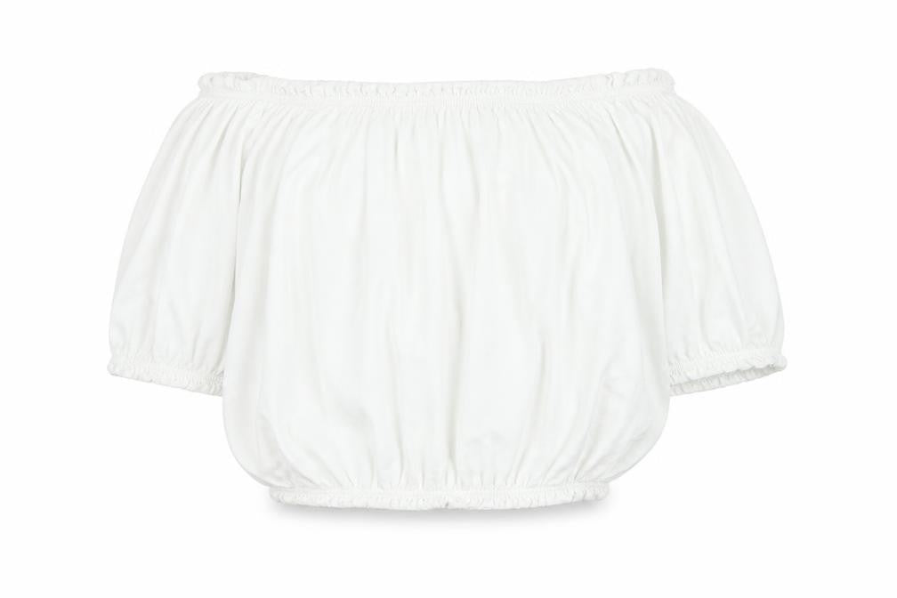 Womens UK Size 8 Primark White Cropped Blouse