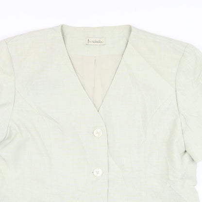 Isabella Womens Green   Jacket Blazer Size 14  Button