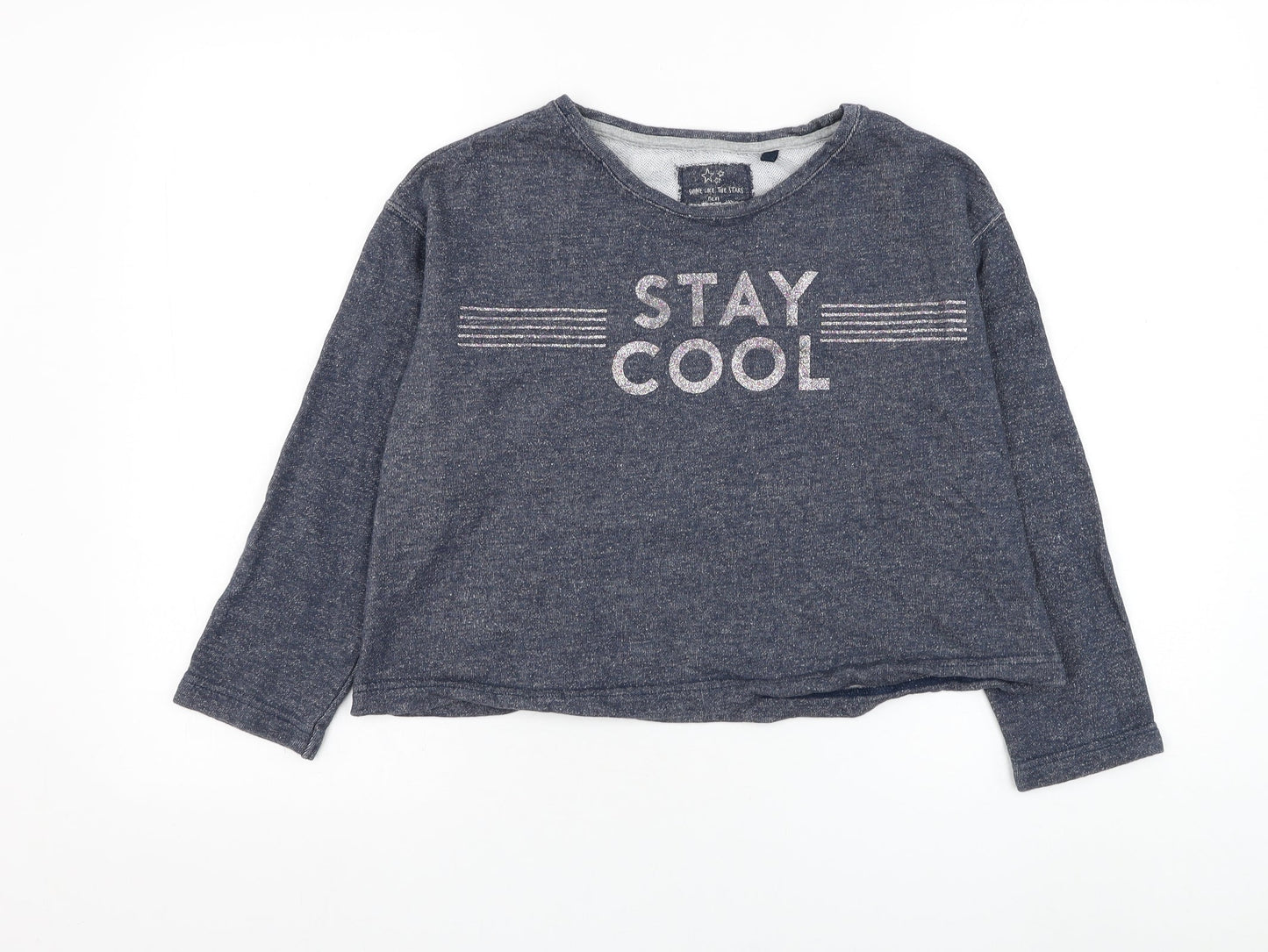 NEXT Girls Blue  Cotton Pullover Sweatshirt Size 11 Years  Pullover - Stay Cool