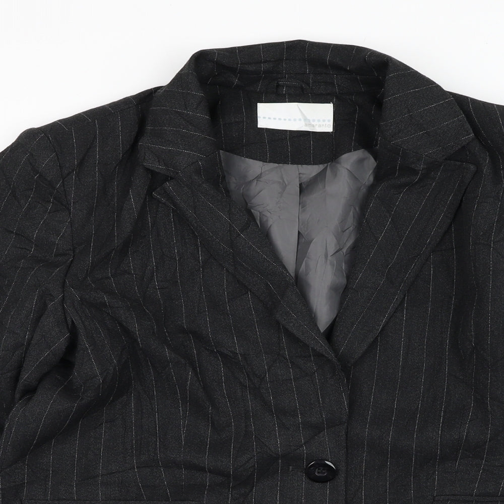 Womens UK Size 16 AMARANTO Black Jacket