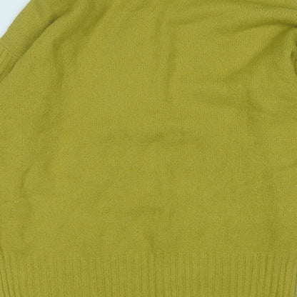 Primark Womens Yellow Round Neck  Acrylic Pullover Jumper Size 10