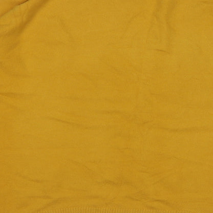 sovogue Womens Yellow Round Neck  Acrylic Pullover Jumper Size M   - Butterflies