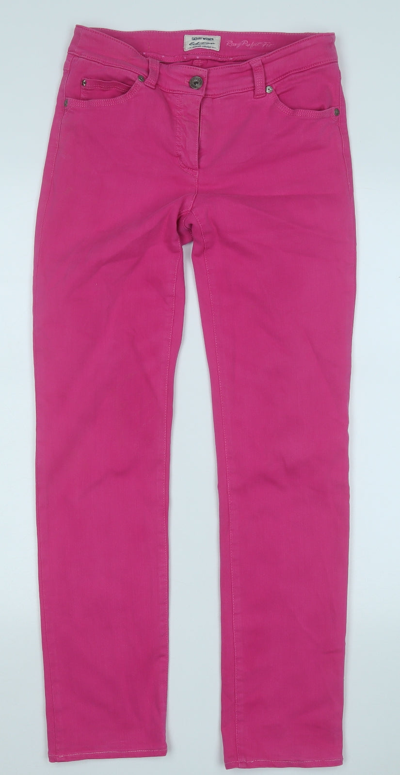 Gerry Weber Womens Pink  Cotton Straight Jeans Size 28 in L27 in Regular