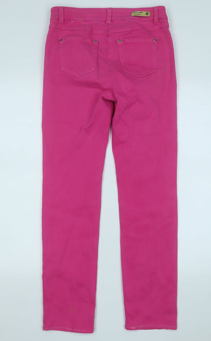Gerry Weber Womens Pink  Cotton Straight Jeans Size 28 in L27 in Regular