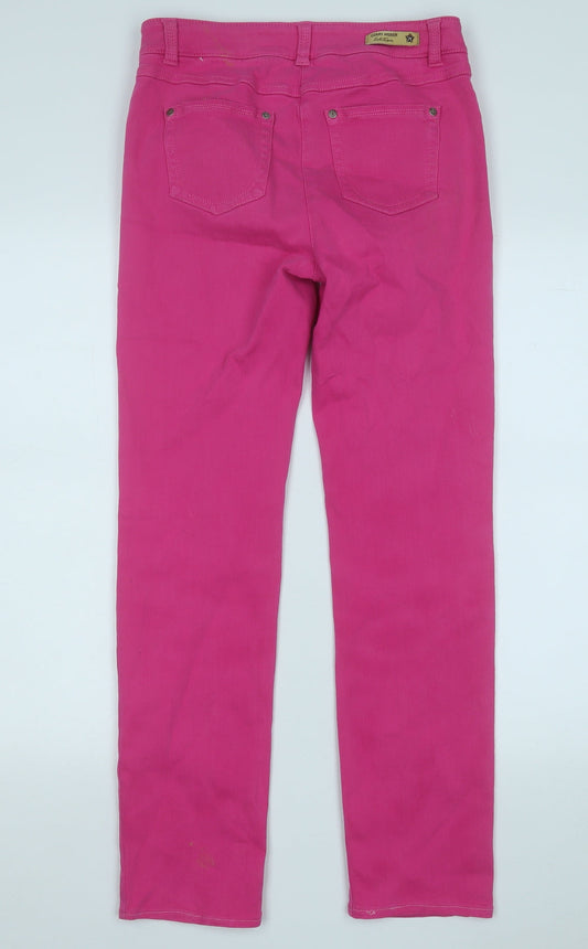 Gerry Weber Womens Pink  Cotton Straight Jeans Size 28 in L27 in Regular