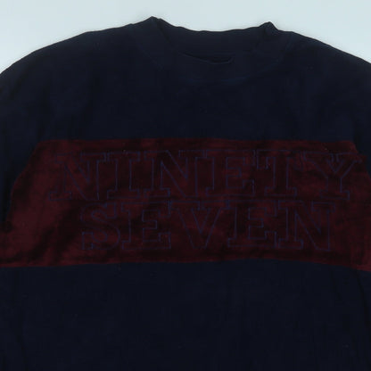 Topman Mens Blue  Cotton Pullover Sweatshirt Size M   - Ninety Seven