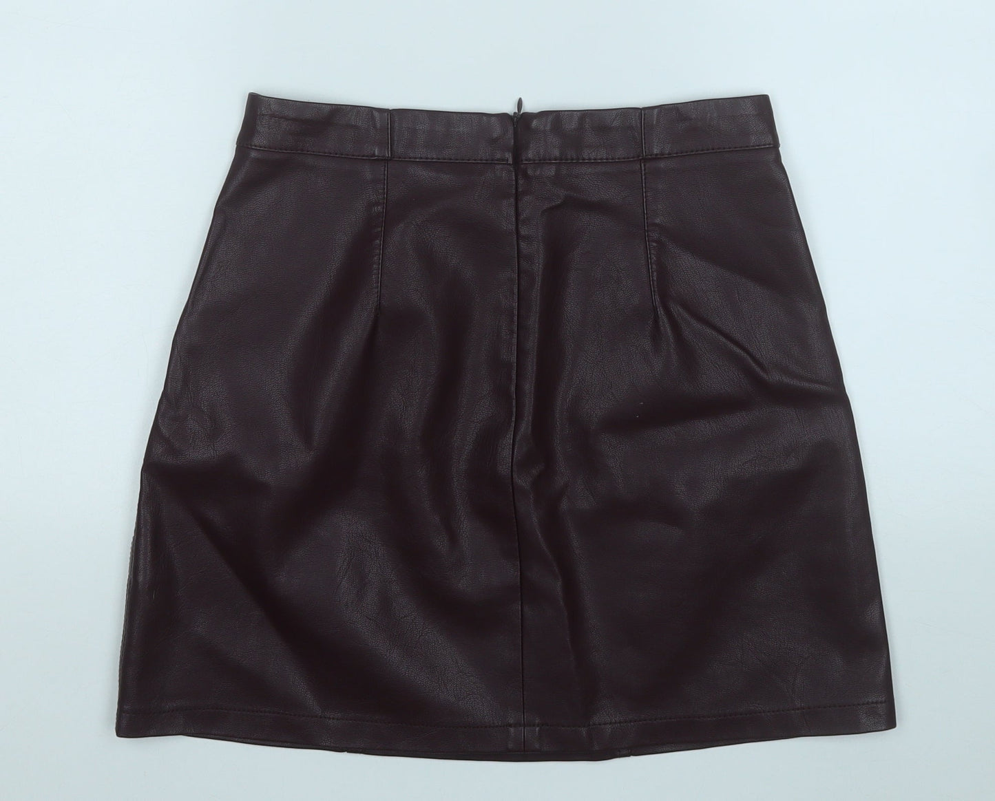 New Look Womens Purple  Polyurethane A-Line Skirt Size 8