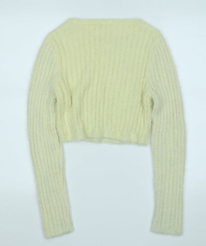 Womens UK Size L Topshop Yellow Pullover Jumper
