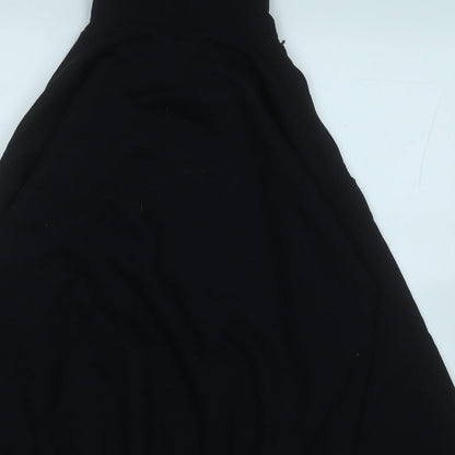 Gildan Womens Black  Polyester Pullover Hoodie Size L