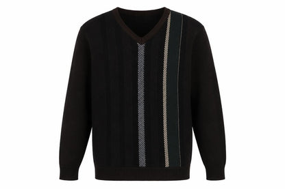 Greenwoods Mens Brown V-Neck  Acrylic Pullover Jumper Size M