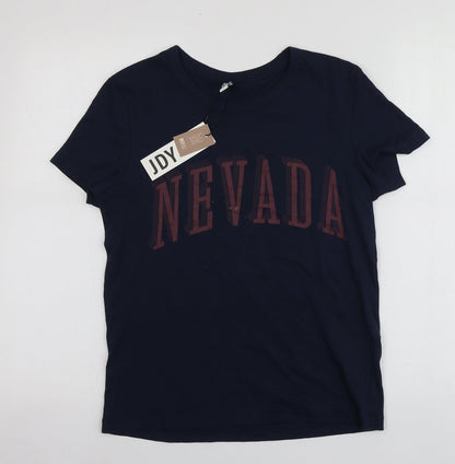 Womens UK Size S Jdy Blue Basic T-Shirt