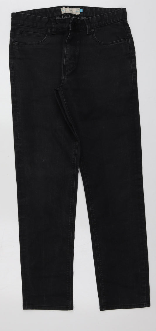 NEXT Womens Grey  Cotton Straight Jeans Size 32 L30 in Regular