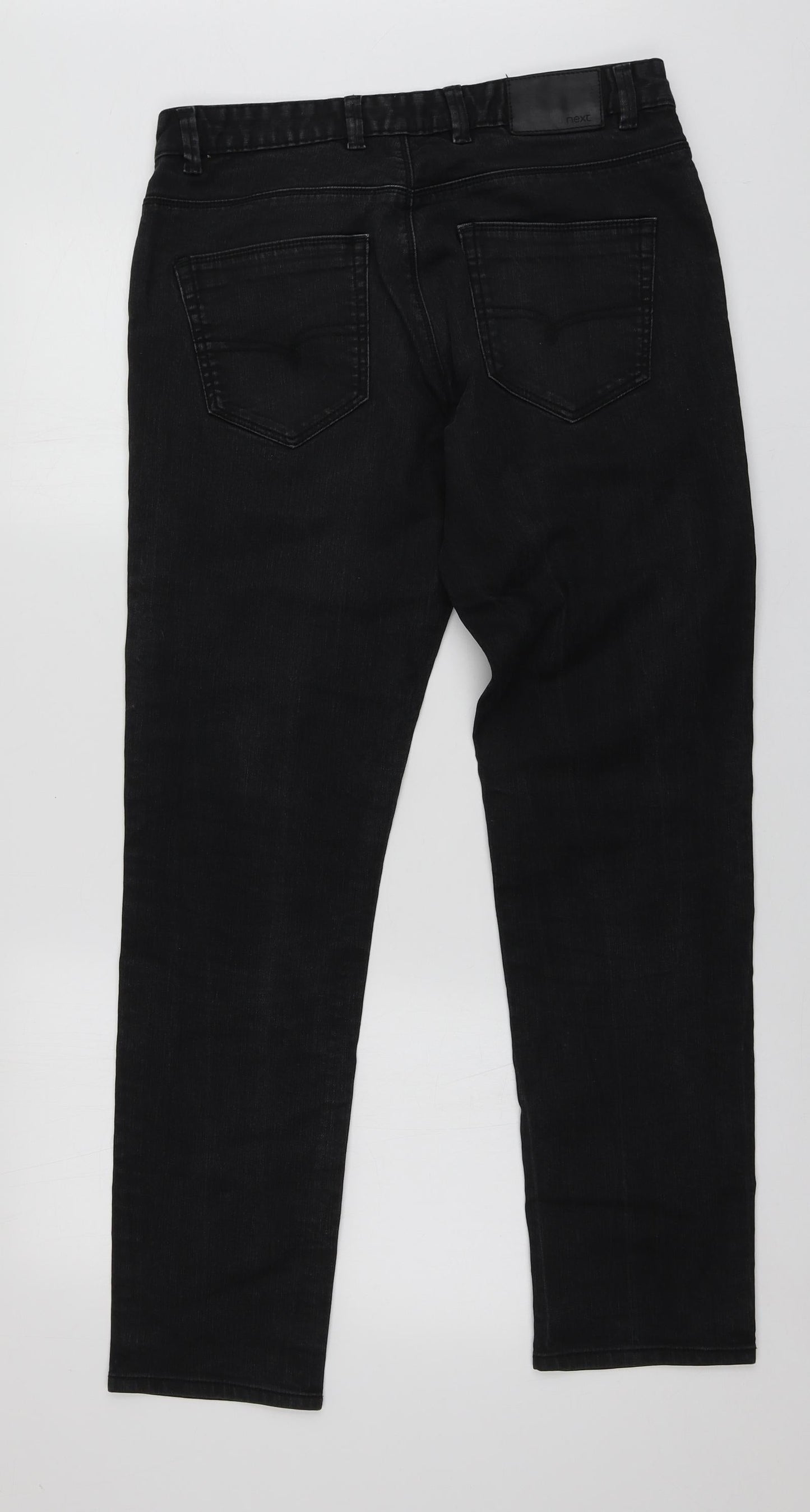 NEXT Womens Grey  Cotton Straight Jeans Size 32 L30 in Regular