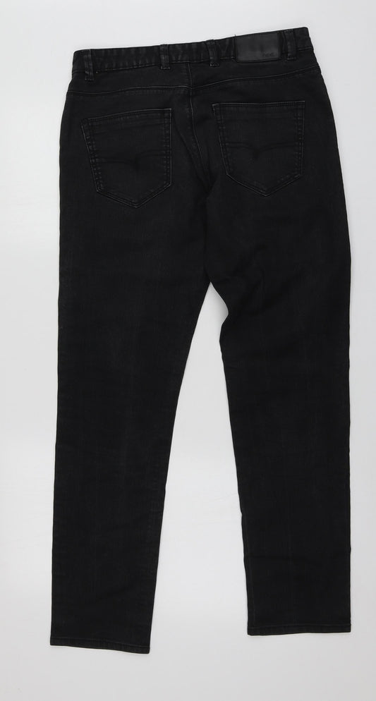 NEXT Womens Grey  Cotton Straight Jeans Size 32 L30 in Regular