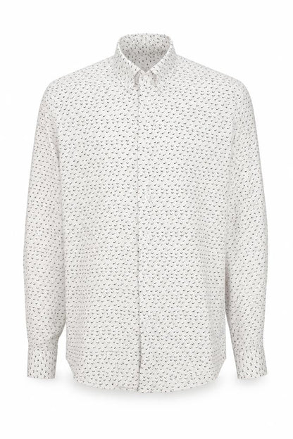 Mens UK Size L Peter Werth White  Button-Up Long Sleeve Casual Shirt