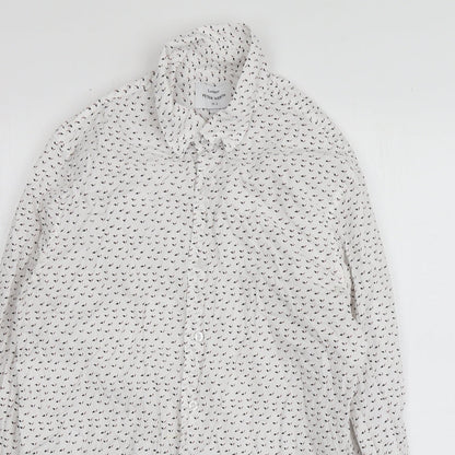 Mens UK Size L Peter Werth White  Button-Up Long Sleeve Casual Shirt
