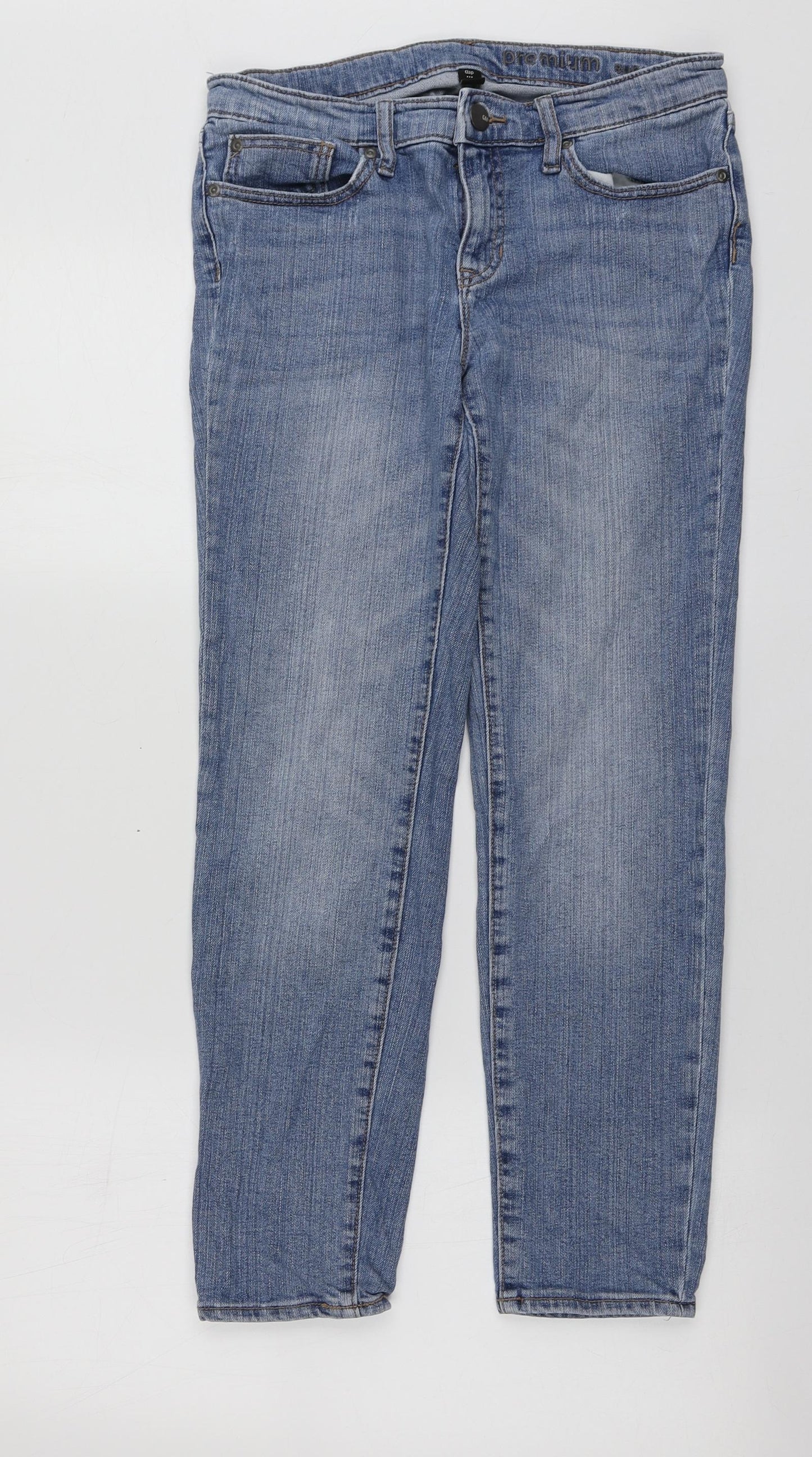 Gap Womens Blue  Cotton Skinny Jeans Size 6 L26 in Regular